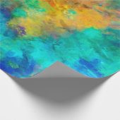 kunstmatig abstracte levendige regenboogverf wi cadeaupapier (Hoek)