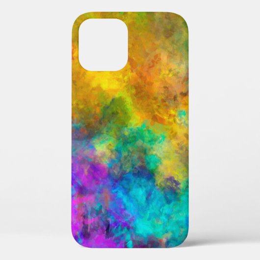 kunstmatig abstracte levendige regenboogverf wi Case-Mate iPhone case (Achterkant)