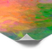kunstmatig abstracte levendige regenboogverf wi poster (Hoek)