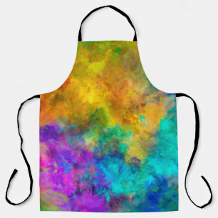 kunstmatig abstracte levendige regenboogverf wi schort