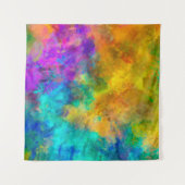 kunstmatig abstracte levendige regenboogverf wi wandkleed (Voorkant (horizontaal))