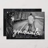 Kunstmatig Afstuderen | Foto zwart-wit verf Kaart (Voorkant / Achterkant)