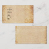 Kunstmatig antiek visitekaartje (Voorkant / Achterkant)