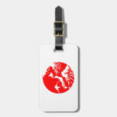 Kunstmatig Bagagelabel van de Japanse vlag Fuji Pr (Voorkant verticaal)