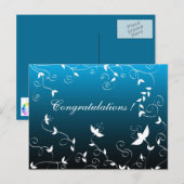 Kunstmatig bloemontwerp briefkaart (Voorkant / Achterkant)