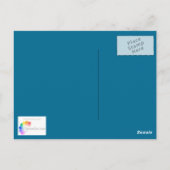 Kunstmatig bloemontwerp briefkaart (Achterkant)