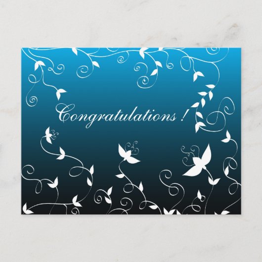 Kunstmatig bloemontwerp briefkaart (Voorkant)