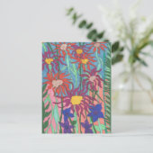 Kunstmatig Briefkaart Lush Garden Pen en Ink Art (Staand voorkant)