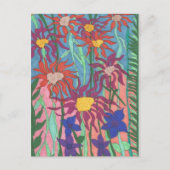 Kunstmatig Briefkaart Lush Garden Pen en Ink Art (Voorkant)