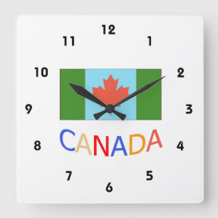 Kunstmatig Canada markeert patriottisme. Canada D Vierkante Klok