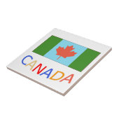 Kunstmatig Canada vlagpatriottisme. Canada Dag. Tegeltje (Zijkant)