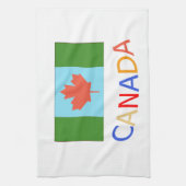 Kunstmatig Canada vlagpatriottisme. Canada Dag. Theedoek (Verticaal)