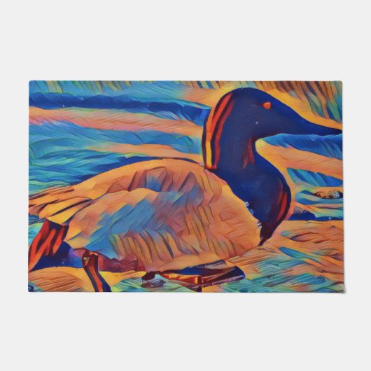 Kunstmatig Canvasback Duck Photo Painting Deurmat (Voorkant)