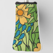 Kunstmatig Charmant Bloemmotief Golf Head Cover (Draai 90)
