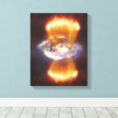 Kunstmatig concept van een sterrenstelsel canvas afdruk (Insitu (Houten vloer))