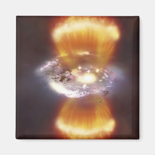 Kunstmatig concept van een sterrenstelsel magneet (Voorkant)