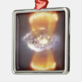 Kunstmatig concept van een sterrenstelsel metalen ornament (Links)