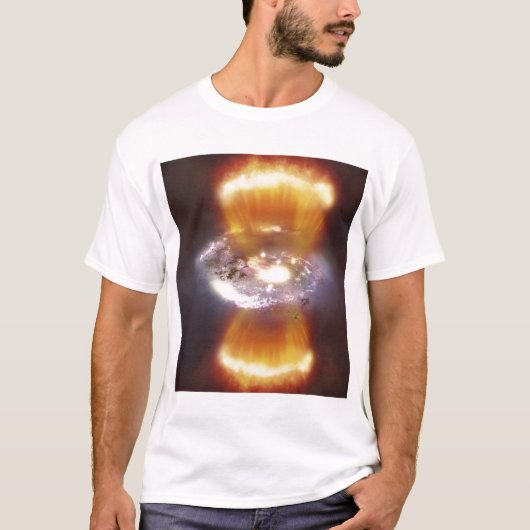 Kunstmatig concept van een sterrenstelsel t-shirt (Voorkant)