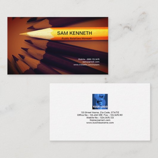 Kunstmatig Creative Colorful Pencil PR-Visitekaart Visitekaartje (Voorkant / Achterkant)