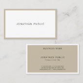 Kunstmatig eenvoudig ontwerp Modern minimalistisch Visitekaartje (Voorkant / Achterkant)