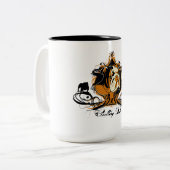 Kunstmatig Engels Bulldog Breed Design Tweekleurige Koffiemok (Voorkant links)