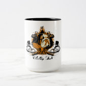 Kunstmatig Engels Bulldog Breed Design Tweekleurige Koffiemok (Center)