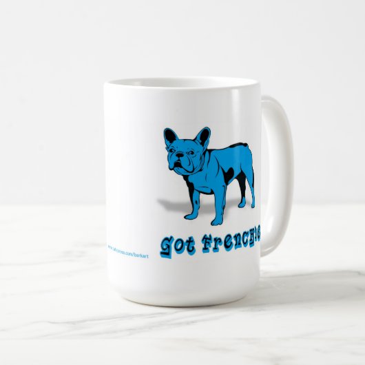 Kunstmatig Frans Bulldog Hondenras Design Koffiemok (Voorkant rechts)