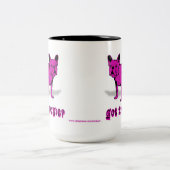 Kunstmatig Frans Bulldog Hondenras Design Tweekleurige Koffiemok (Center)