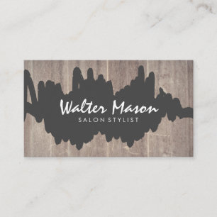 Kunstmatig geborsteld kribbel houten paneel visitekaartje