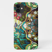 Kunstmatig gekleurd glas, floreel
