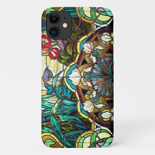Kunstmatig gekleurd glas, floreel Case-Mate iPhone case (Achterkant)
