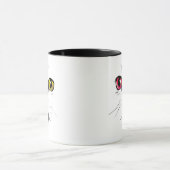 Kunstmatig gekleurde kat-achtige kroes mok (Midden)