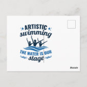 Kunstmatig gesynchroniseerd zwemwater is ons werkg briefkaart (Achterkant)