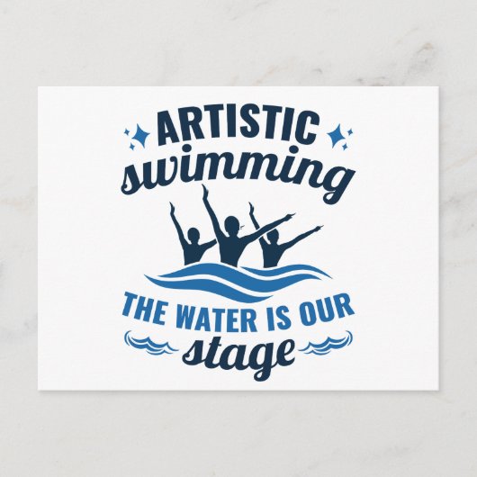 Kunstmatig gesynchroniseerd zwemwater is ons werkg briefkaart (Voorkant)