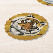 Kunstmatig gezicht van tijger schilderen kartonnen onderzetters (Gekanteld)