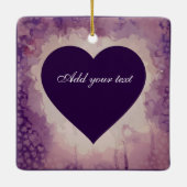 Kunstmatig hart/Aangepaste foto Keramisch Ornament (Achterkant)