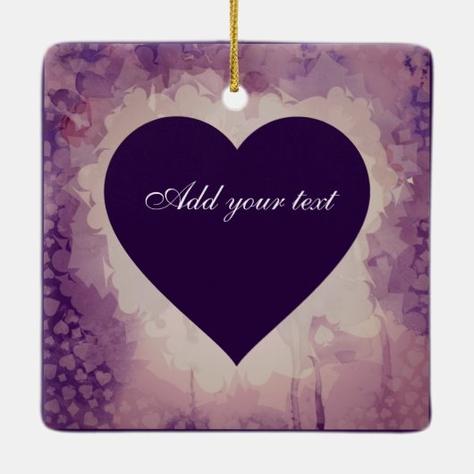 Kunstmatig hart/Aangepaste foto Keramisch Ornament (Achterkant)