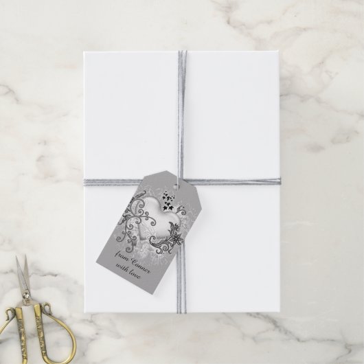 Kunstmatig hart cadeaulabel (Met Touw)
