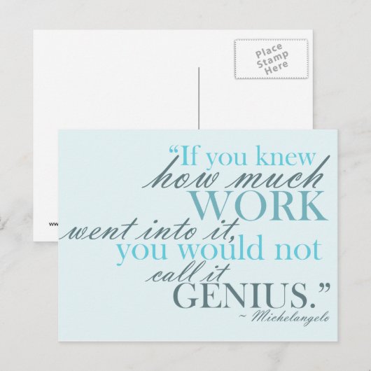 Kunstmatig Inspirerend Briefkaart (Voorkant / Achterkant)