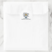 Kunstmatig intelligent tekstontwerp ronde sticker (Tas)