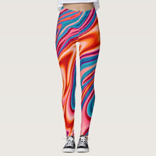 Kunstmatig kleurenschema leggings (Voorkant)