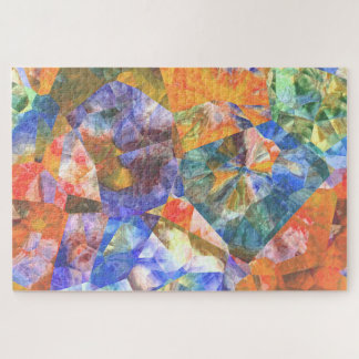 Kunstmatig kleurrijk veelhoekmodel legpuzzel