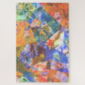 Kunstmatig kleurrijk veelhoekmodel legpuzzel (Verticaal)