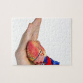 Kunstmatig menselijk hartmodel in de hand legpuzzel (Horizontaal)