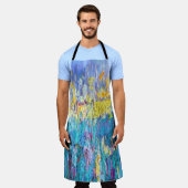 Kunstmatig modern abstract Cute Blue Schort (Gedragen)