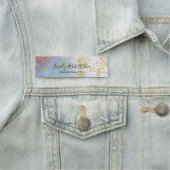 Kunstmatig modern Glam Chic Glittery Pastel op maa Naamplaatje (In situ)