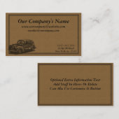 Kunstmatig, natuurlijk, met de Aarde gestookt Visi Visitekaartje (Voorkant / Achterkant)