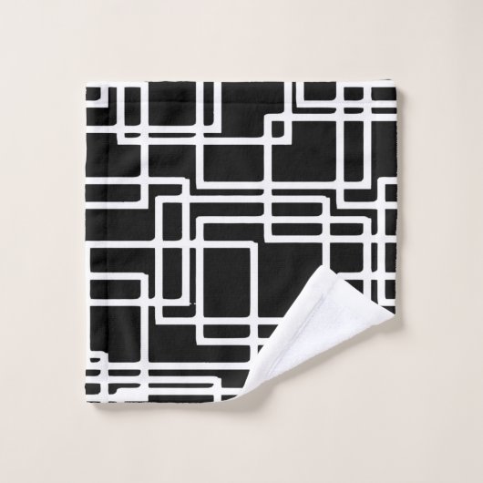 Kunstmatig ontwerp dat de witte vierkanten met elk bad handdoek (Wasdoekje)