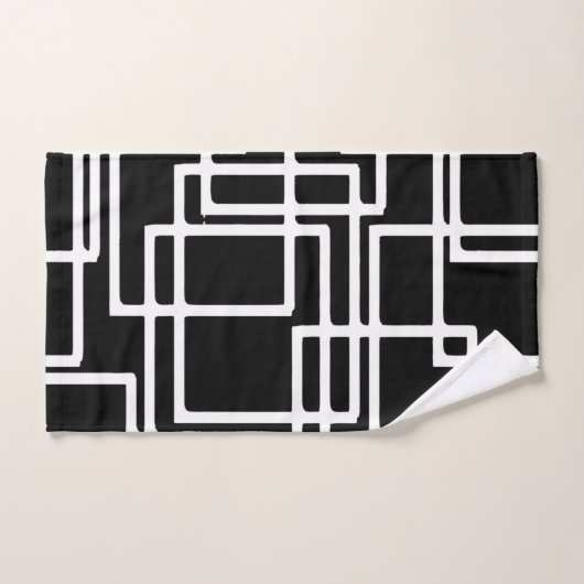 Kunstmatig ontwerp dat de witte vierkanten met elk bad handdoek (Handdoek)