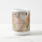 Kunstmatig ontwerp met tulpen en aangepaste tekst koffiemok (Center)